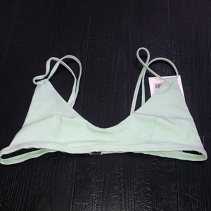 Missguided Minimal Scoop Bikini Top US 8 Green‎ NWT